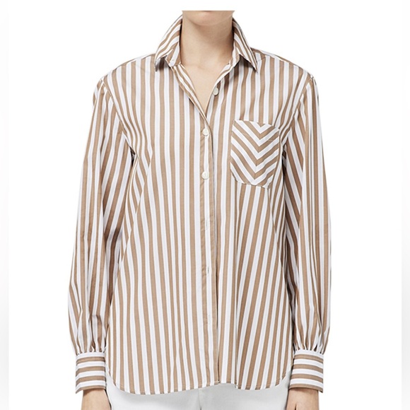 Rag & bone brown strip shirt - Picture 2 of 5
